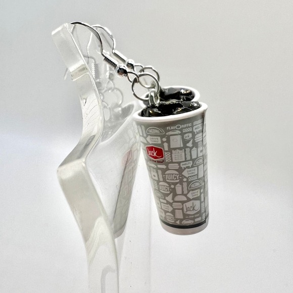 Jack In The Box Drink Earrings - Soda Earrings - Cola Earrings - Drink Earrings - Picture 3 of 8